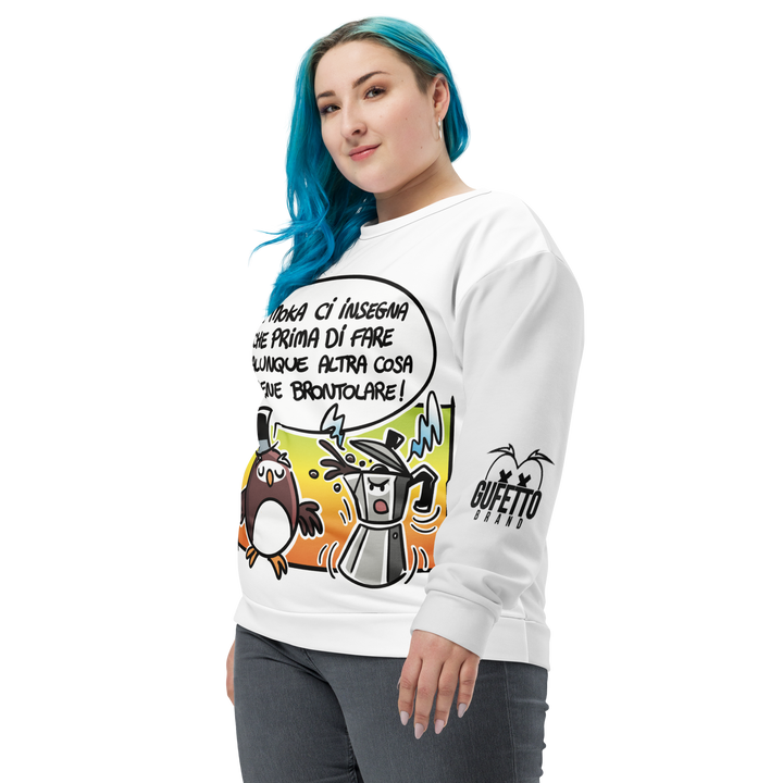 Felpa unisex Uomo/Donna LA MOKA - Gufetto Brand