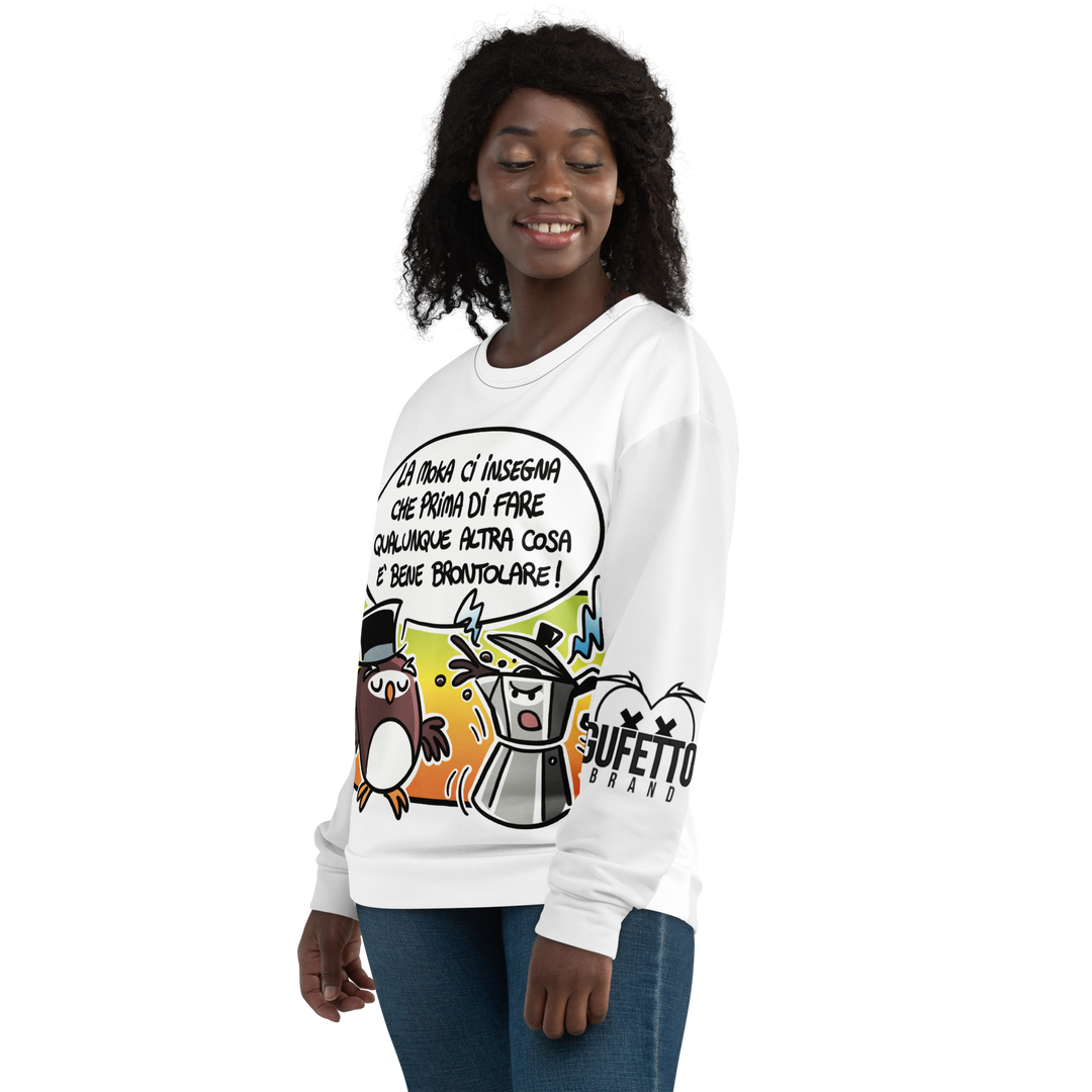Felpa unisex Uomo/Donna LA MOKA - Gufetto Brand