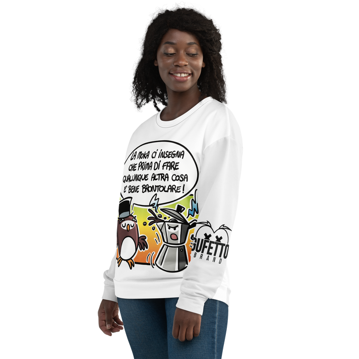 Felpa unisex Uomo/Donna LA MOKA - Gufetto Brand