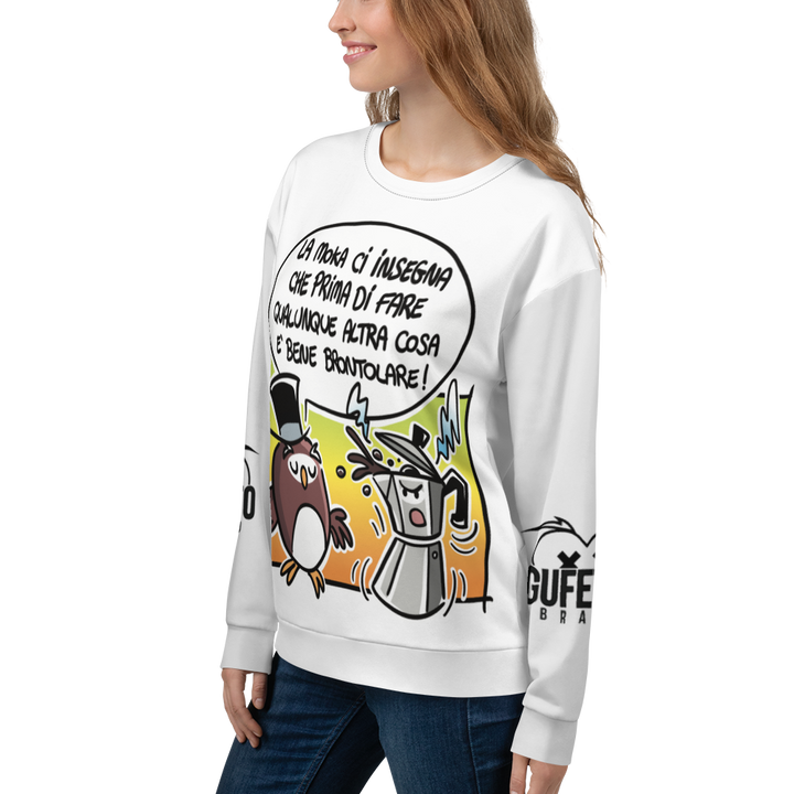 Felpa unisex Uomo/Donna LA MOKA - Gufetto Brand