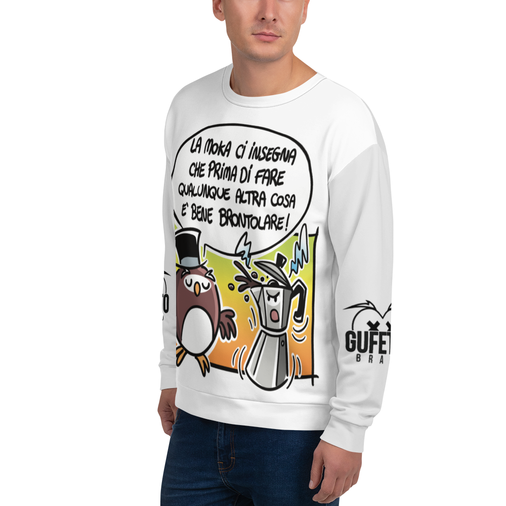 Felpa unisex Uomo/Donna LA MOKA - Gufetto Brand