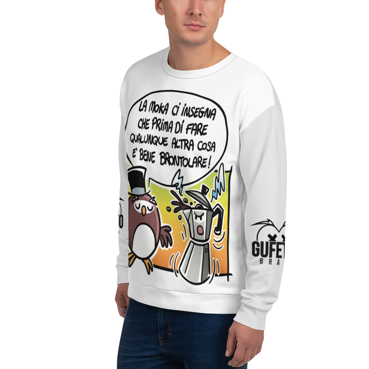 Felpa unisex Uomo/Donna LA MOKA - Gufetto Brand