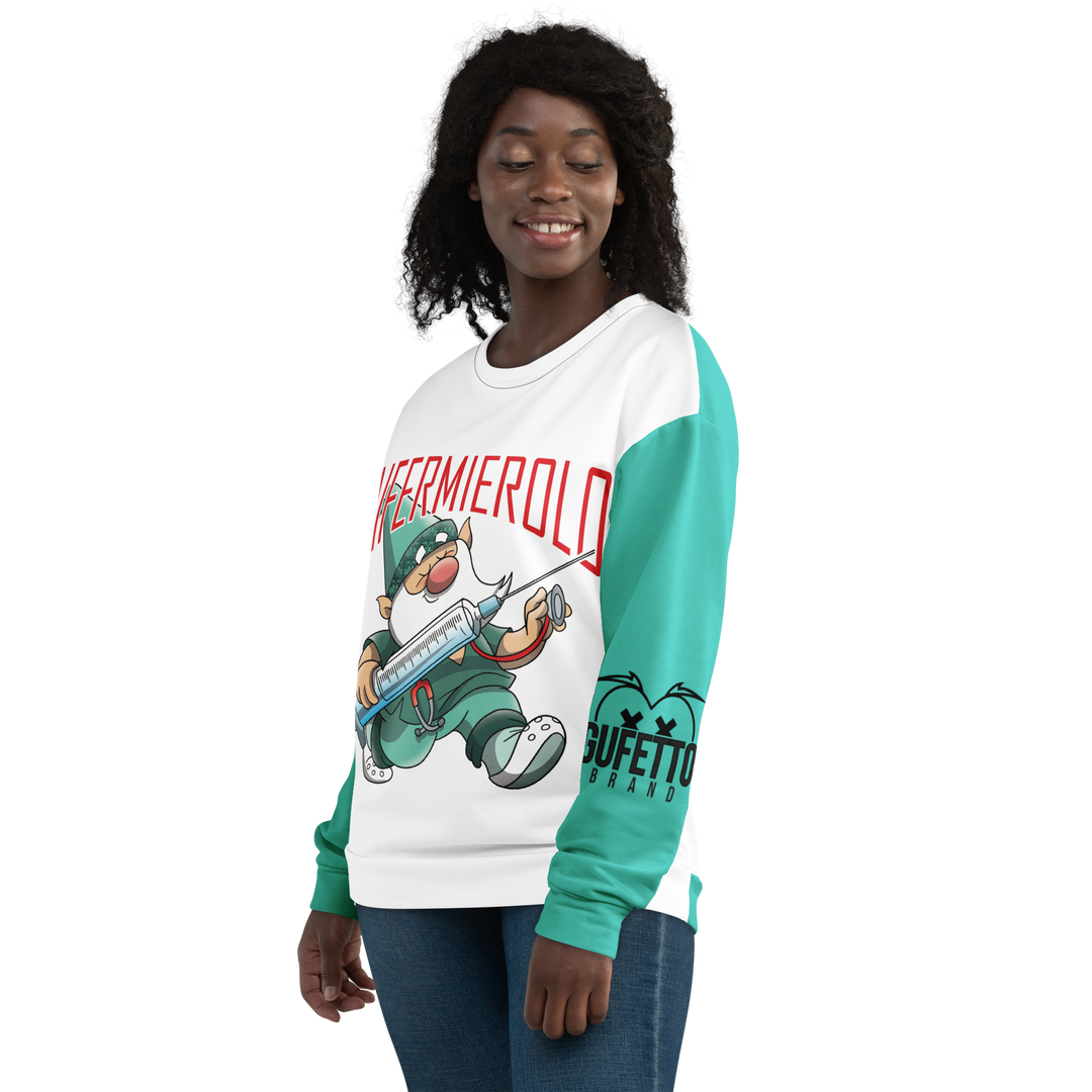 Felpa unisex Uomo/Donna INFERMIEROLO - Gufetto Brand
