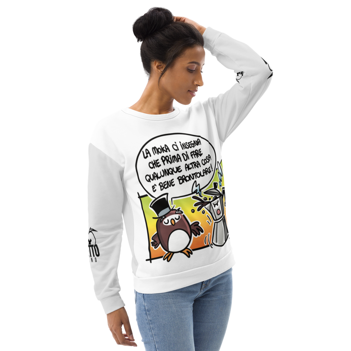 Felpa unisex Uomo/Donna LA MOKA - Gufetto Brand