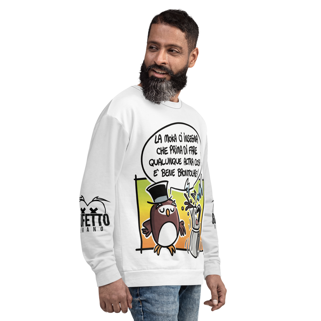 Felpa unisex Uomo/Donna LA MOKA - Gufetto Brand