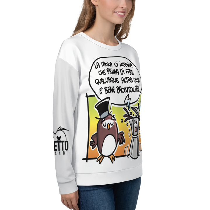 Felpa unisex Uomo/Donna LA MOKA - Gufetto Brand