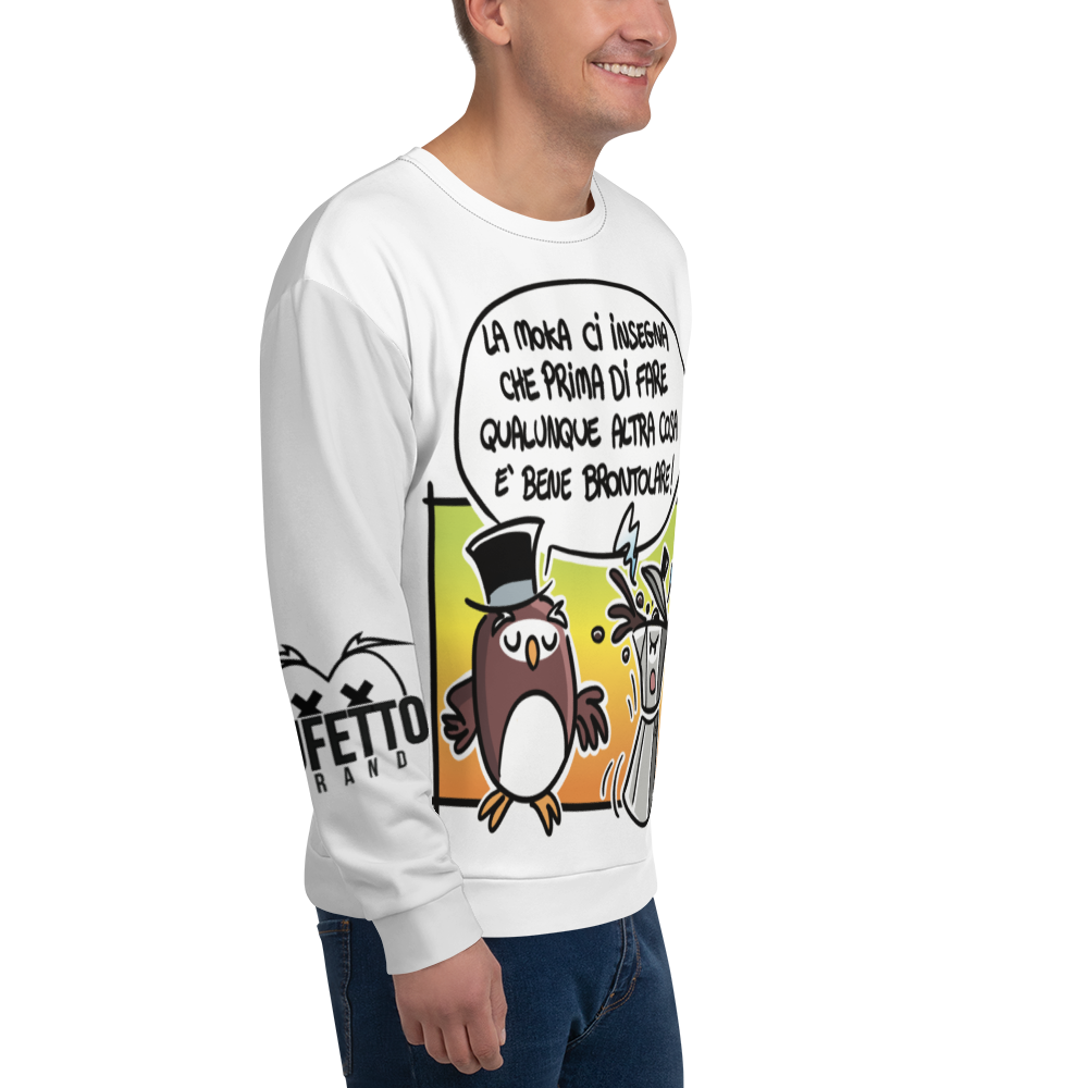 Felpa unisex Uomo/Donna LA MOKA - Gufetto Brand