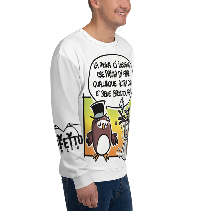 Felpa unisex Uomo/Donna LA MOKA - Gufetto Brand