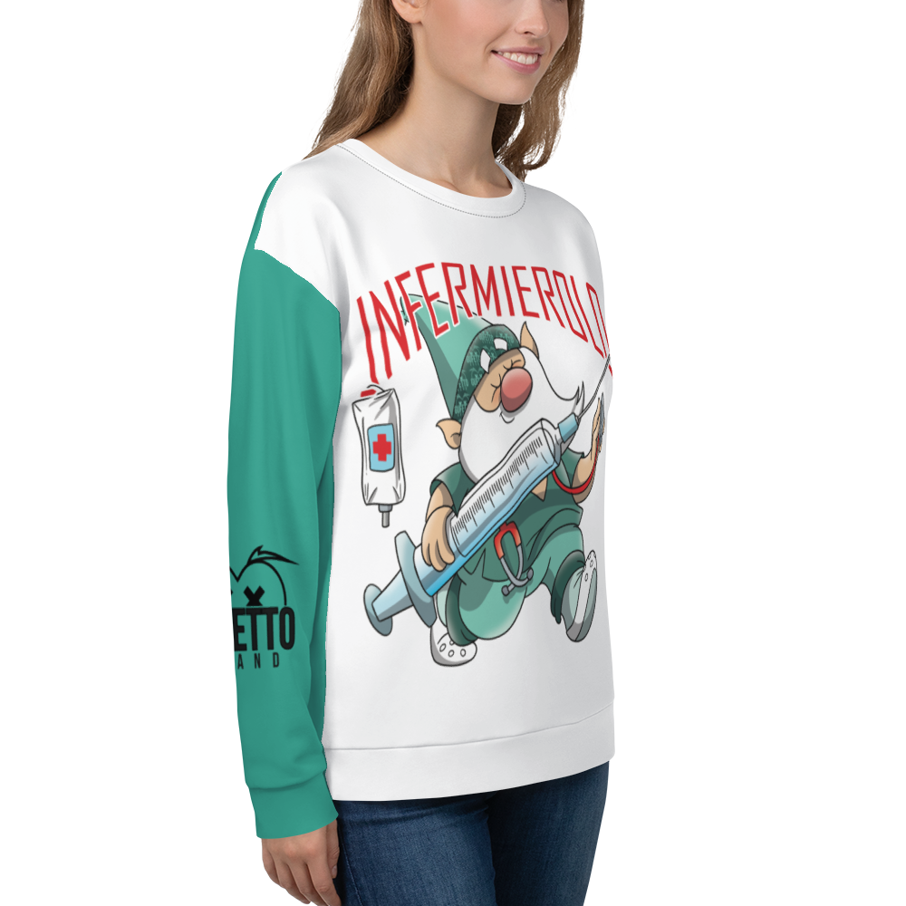 Felpa unisex Uomo/Donna INFERMIEROLO - Gufetto Brand