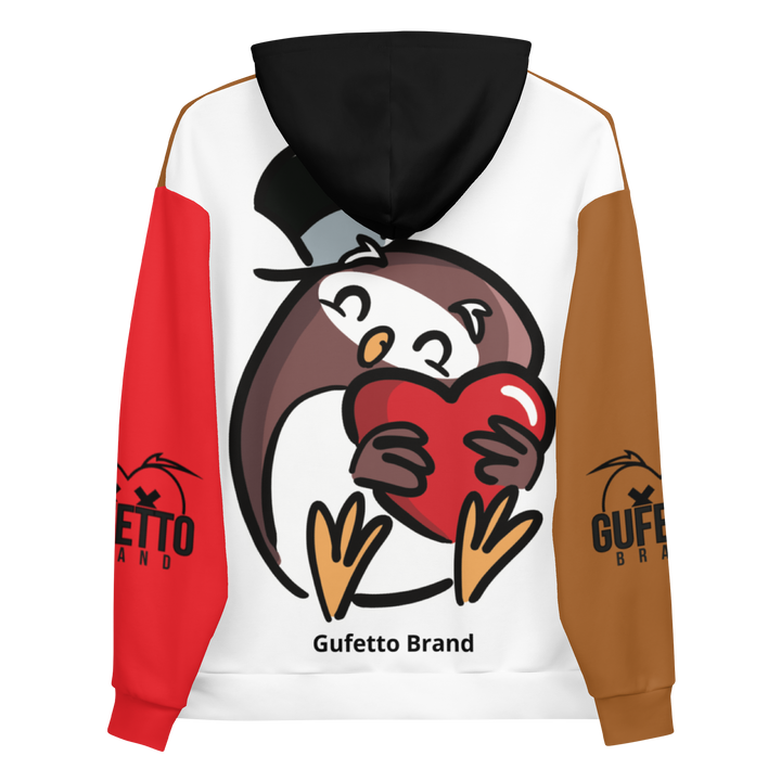 Felpa con cappuccio Uomo/Donna GUFETTO CUORE - Gufetto Brand
