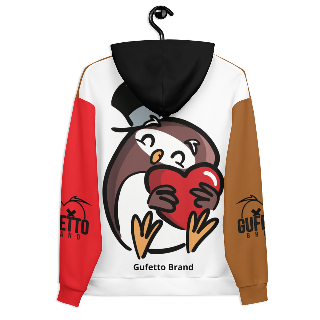 Felpa con cappuccio Uomo/Donna GUFETTO CUORE - Gufetto Brand