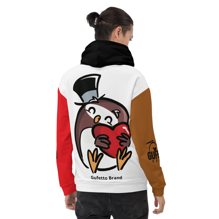 Felpa con cappuccio Uomo/Donna GUFETTO CUORE - Gufetto Brand