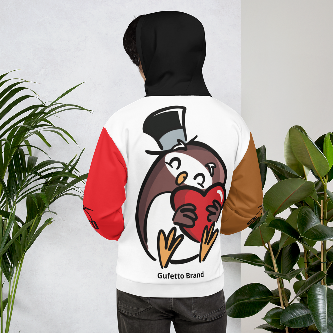 Felpa con cappuccio Uomo/Donna GUFETTO CUORE - Gufetto Brand