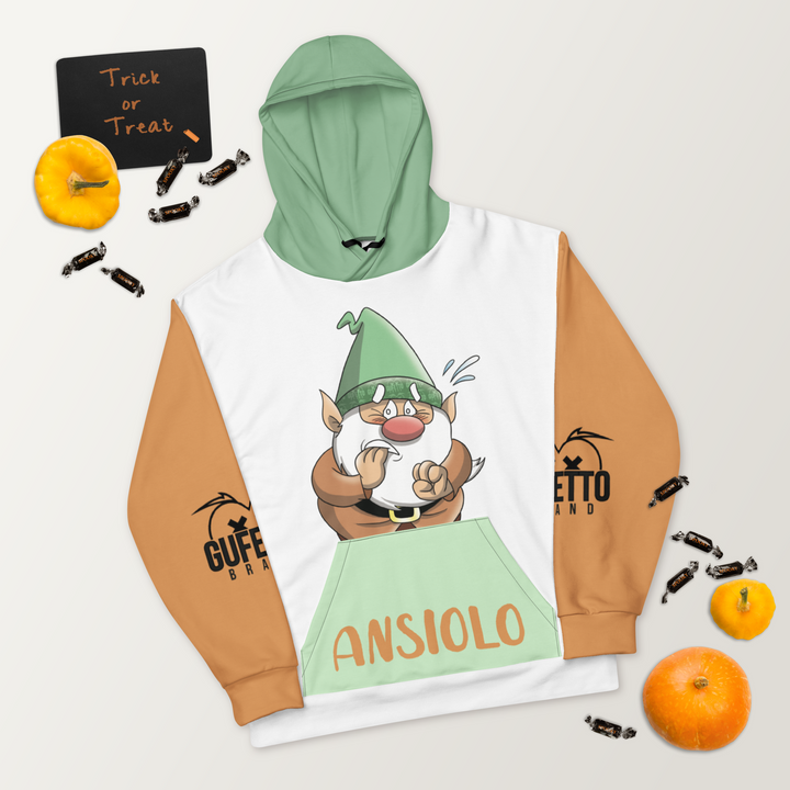 Felpa con cappuccio Unisex Uomo/Donna ANSIOLO TWO - Gufetto Brand