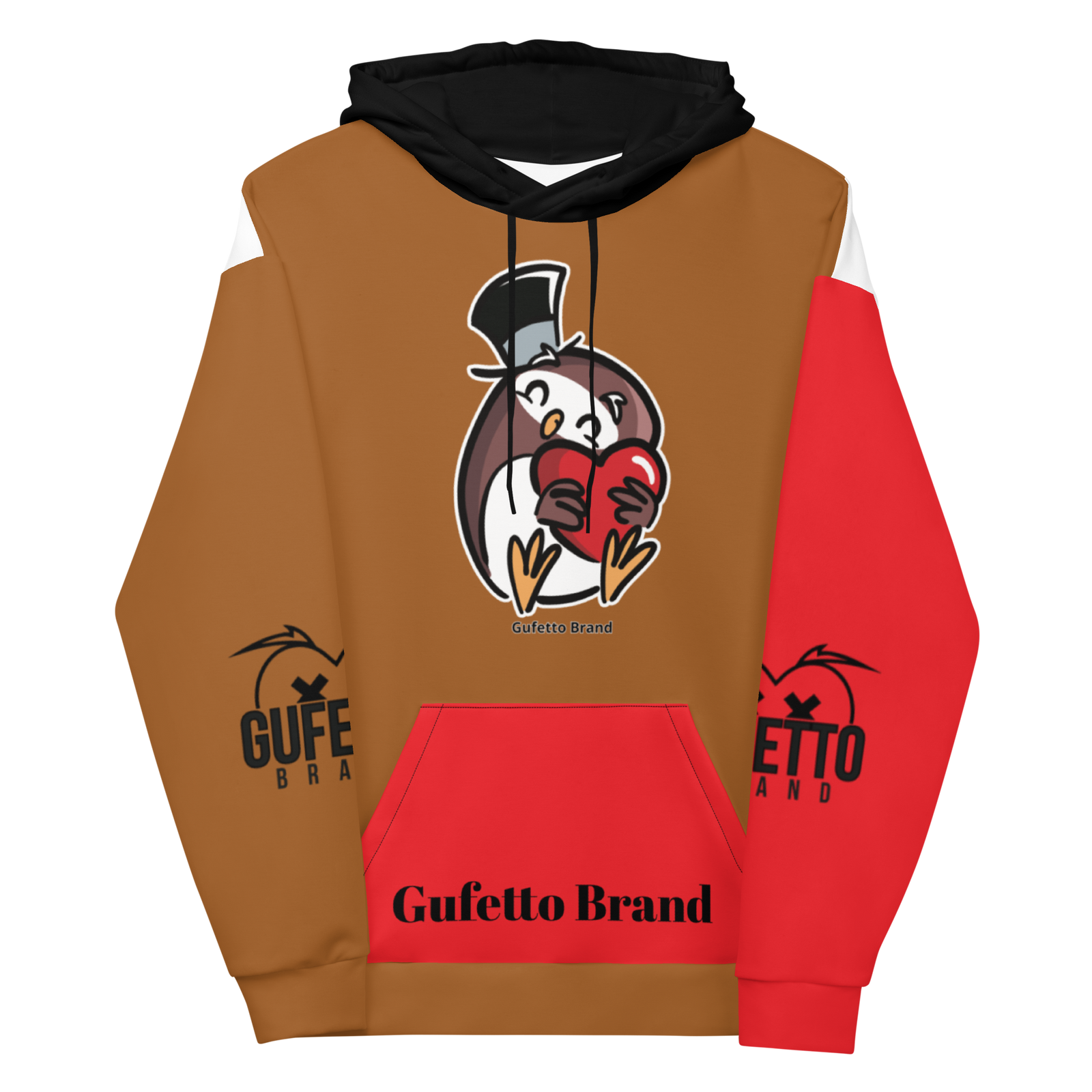 Felpa con cappuccio Uomo/Donna GUFETTO CUORE - Gufetto Brand
