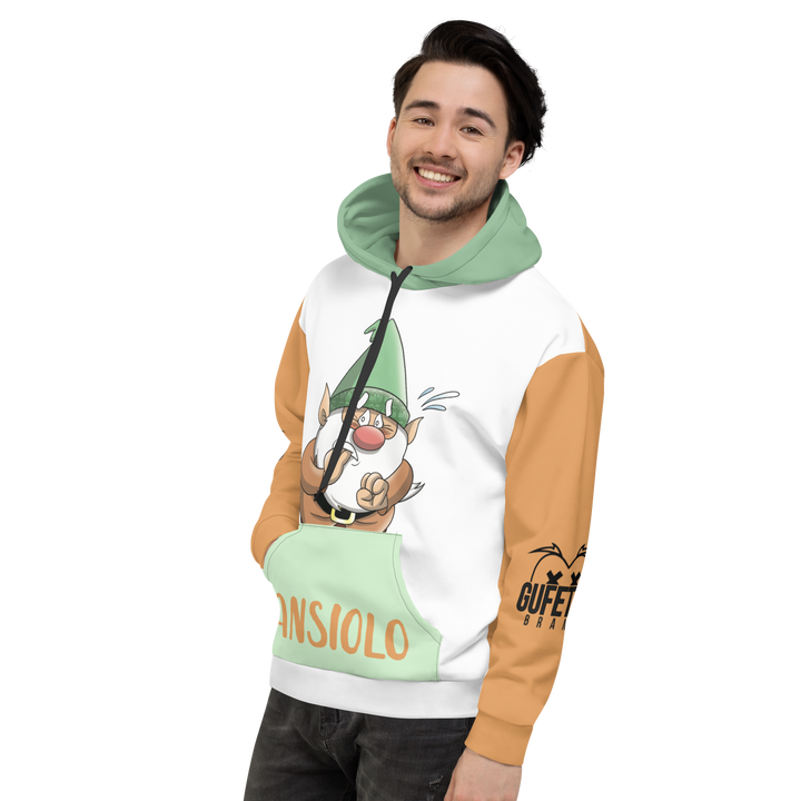 Felpa con cappuccio Unisex Uomo/Donna ANSIOLO TWO - Gufetto Brand
