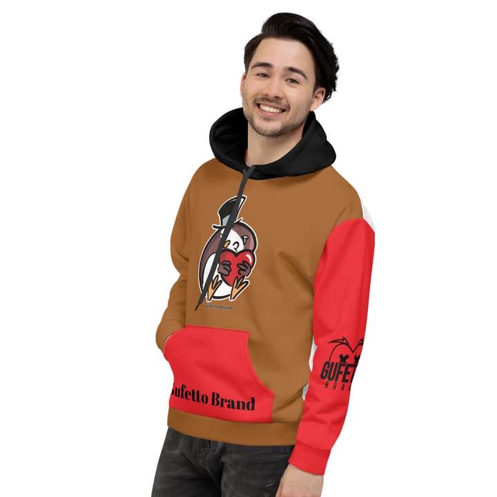 Felpa con cappuccio Uomo/Donna GUFETTO CUORE - Gufetto Brand
