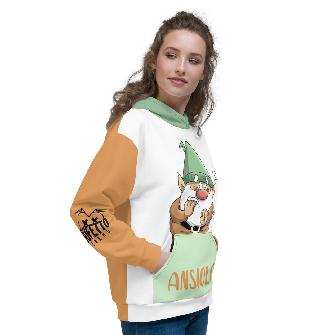 Felpa con cappuccio Unisex Uomo/Donna ANSIOLO TWO - Gufetto Brand