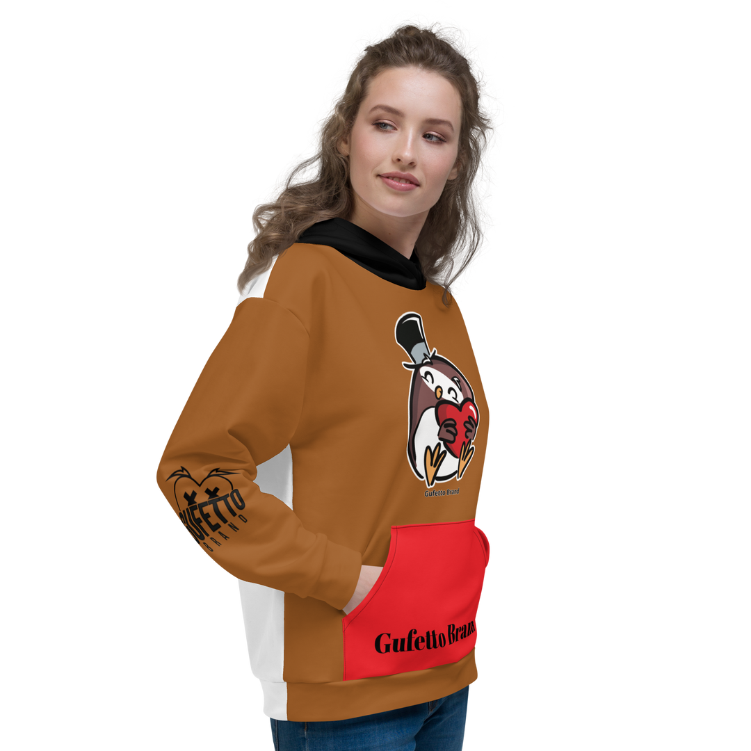 Felpa con cappuccio Uomo/Donna GUFETTO CUORE - Gufetto Brand