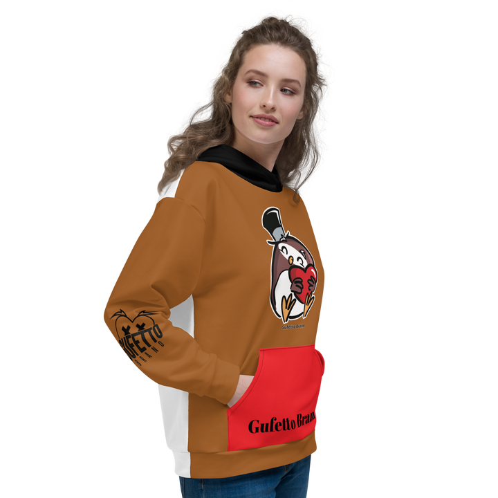 Felpa con cappuccio Uomo/Donna GUFETTO CUORE - Gufetto Brand