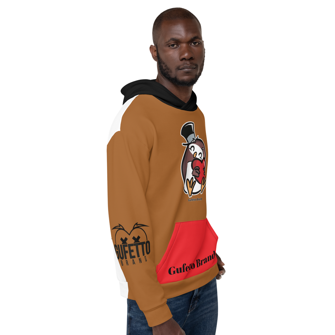 Felpa con cappuccio Uomo/Donna GUFETTO CUORE - Gufetto Brand