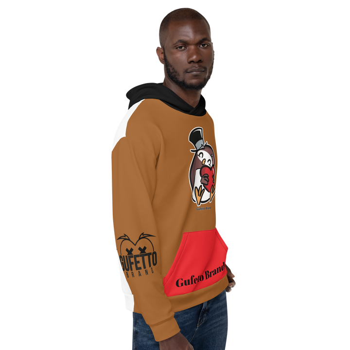 Felpa con cappuccio Uomo/Donna GUFETTO CUORE - Gufetto Brand