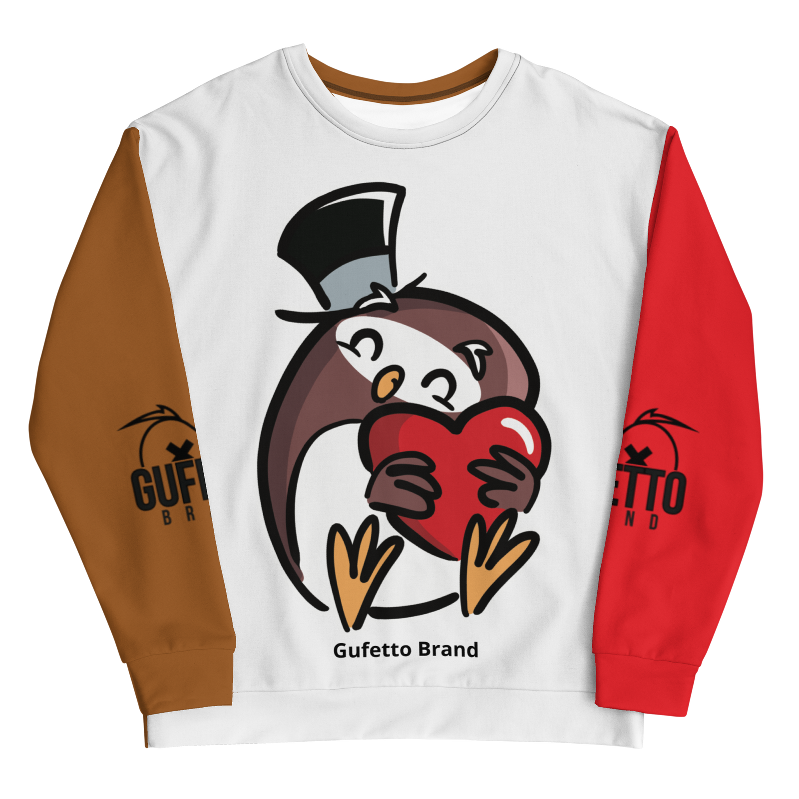 Felpa unisex Uomo/Donna GUFETTO CUORE - Gufetto Brand