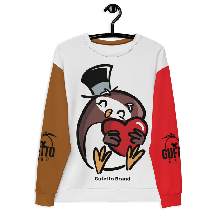 Felpa unisex Uomo/Donna GUFETTO CUORE - Gufetto Brand