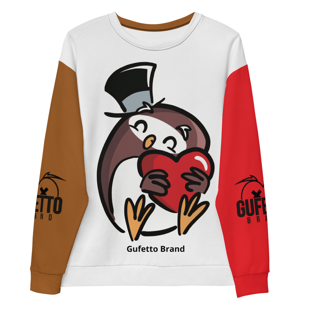 Felpa unisex Uomo/Donna GUFETTO CUORE - Gufetto Brand