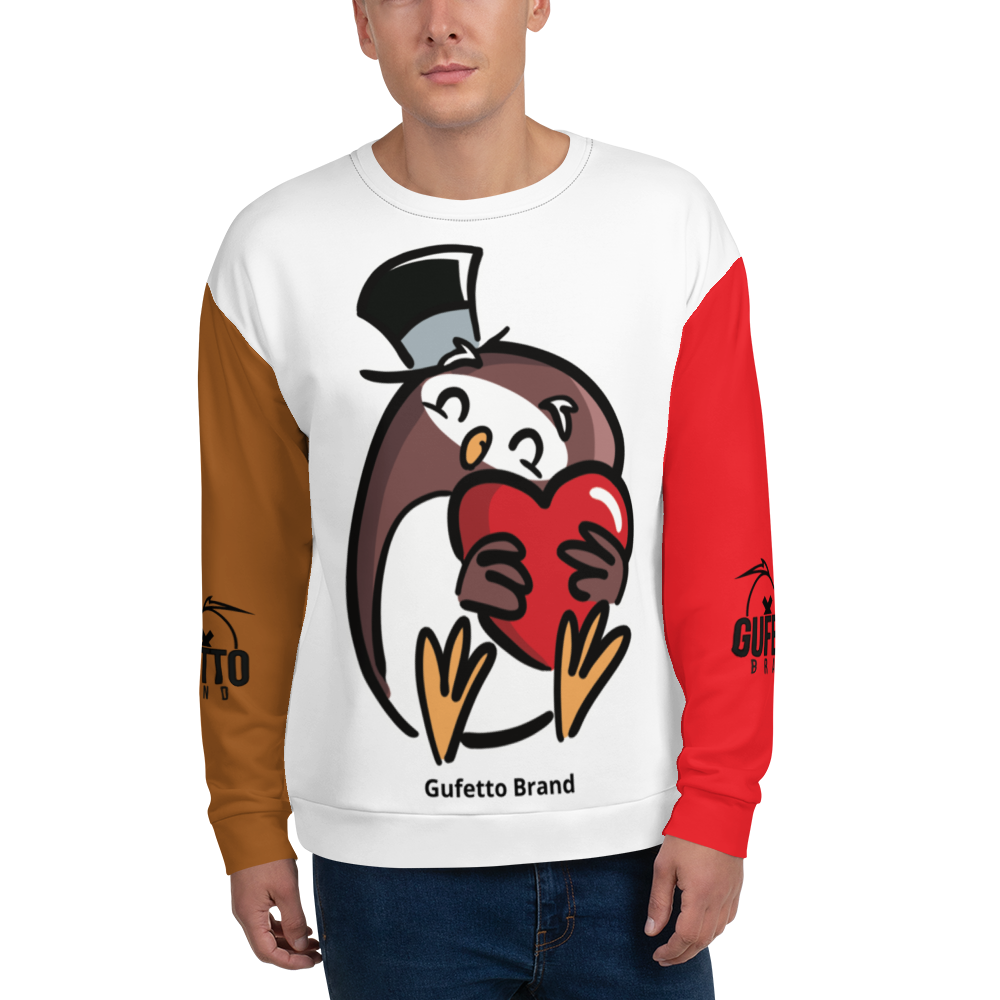 Felpa unisex Uomo/Donna GUFETTO CUORE - Gufetto Brand