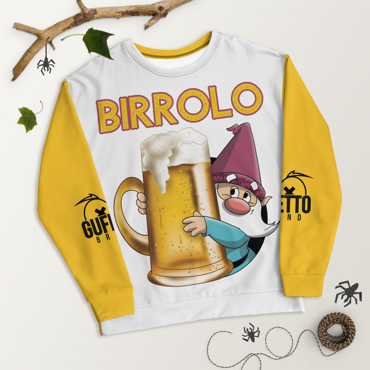 Felpa unisex Uomo/Donna BIRROLO NEW - Gufetto Brand