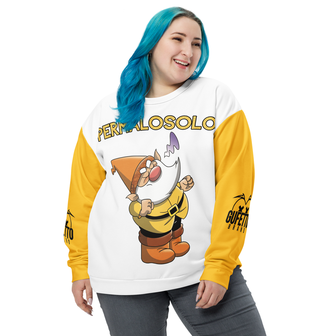 Felpa unisex Uomo/Donna PERMALOSOLO - Gufetto Brand