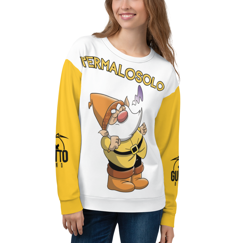 Felpa unisex Uomo/Donna PERMALOSOLO - Gufetto Brand