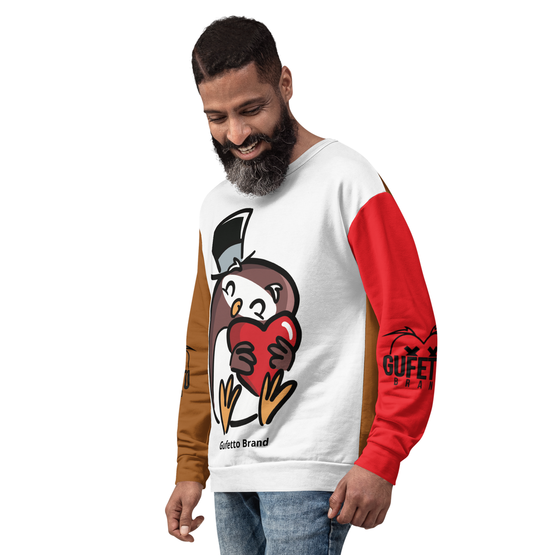 Felpa unisex Uomo/Donna GUFETTO CUORE - Gufetto Brand