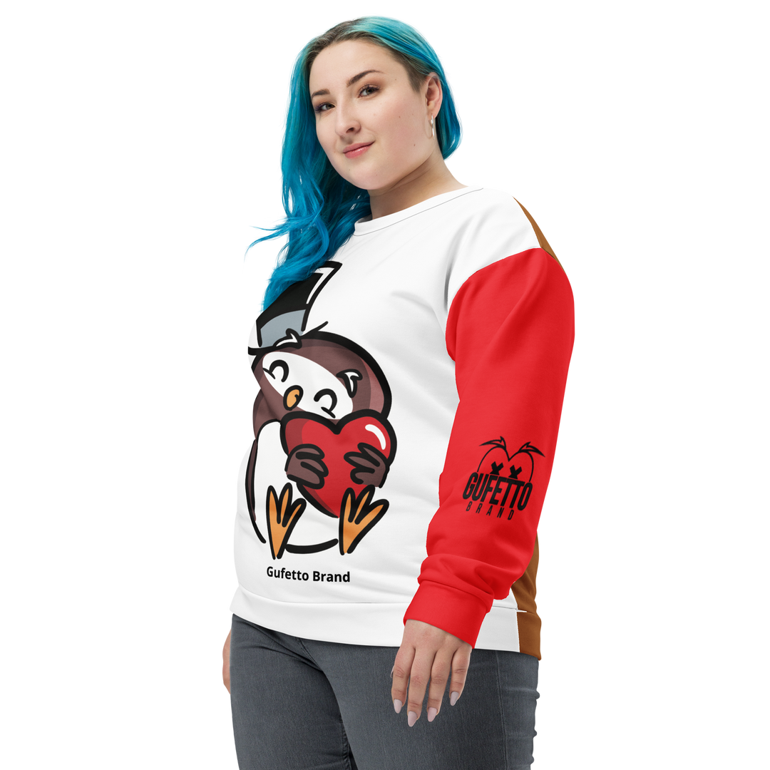 Felpa unisex Uomo/Donna GUFETTO CUORE - Gufetto Brand
