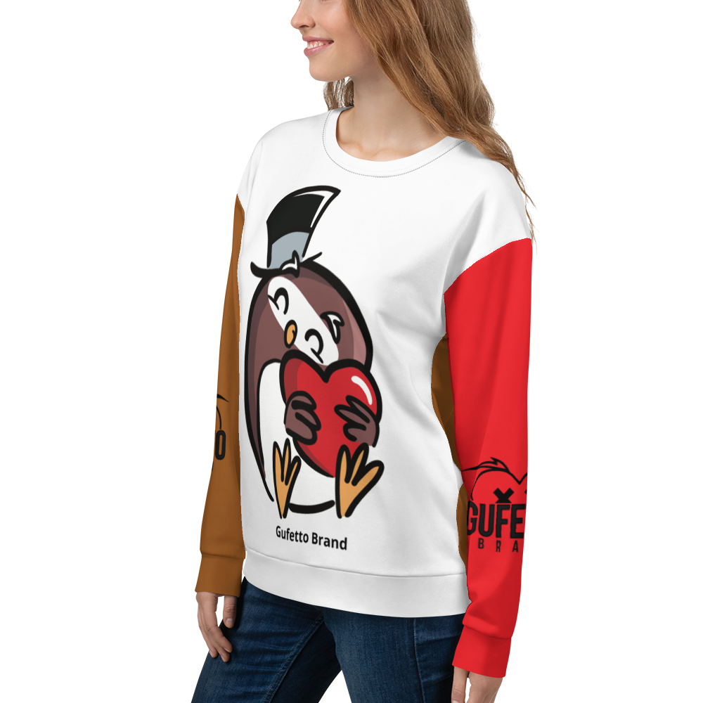 Felpa unisex Uomo/Donna GUFETTO CUORE - Gufetto Brand