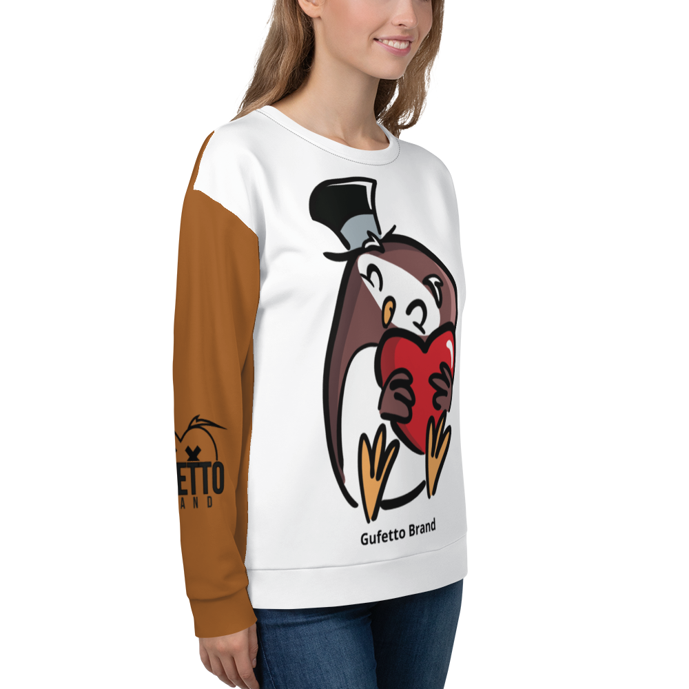 Felpa unisex Uomo/Donna GUFETTO CUORE - Gufetto Brand