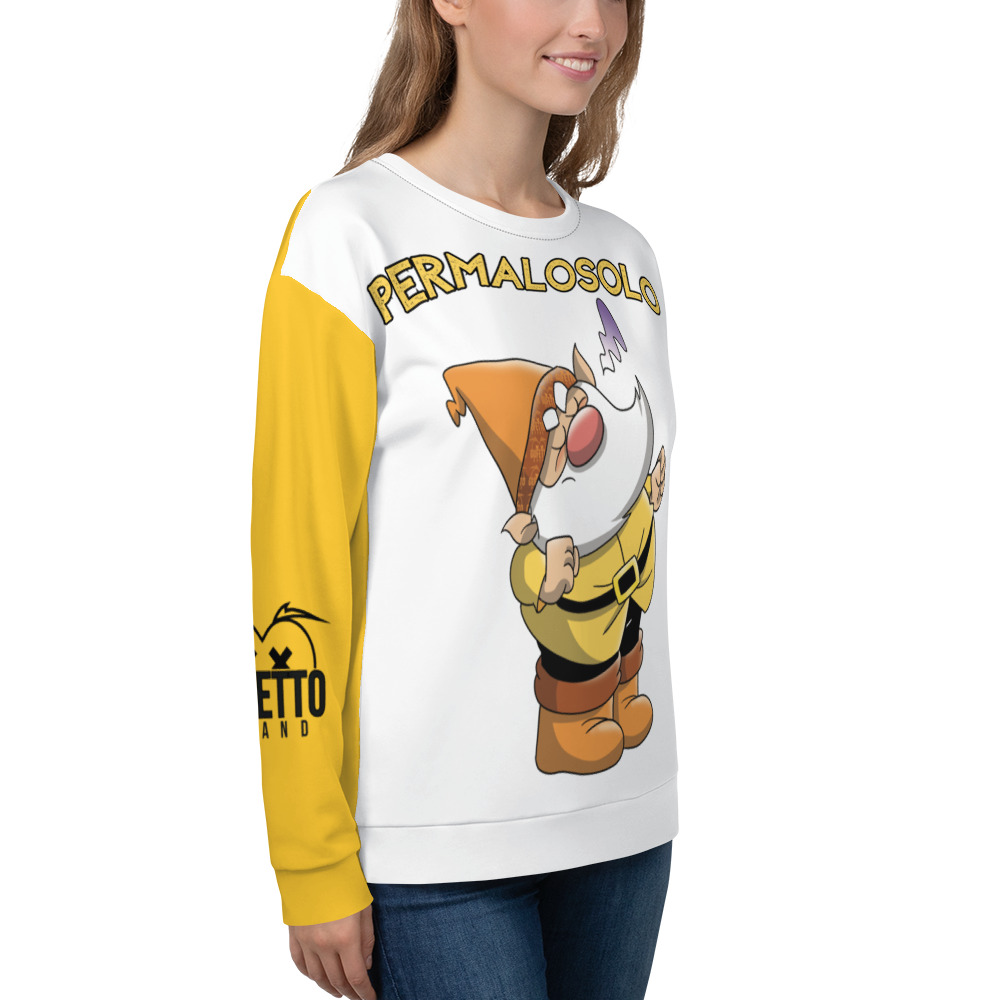 Felpa unisex Uomo/Donna PERMALOSOLO - Gufetto Brand