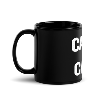 Tazza nera lucida Caffè & Caos