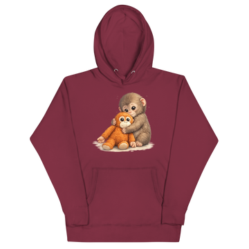 Felpa con cappuccio Unisex Donna/Uomo Monkey P.