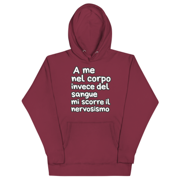 Felpa con cappuccio Unisex Donna/Uomo Nervosismo