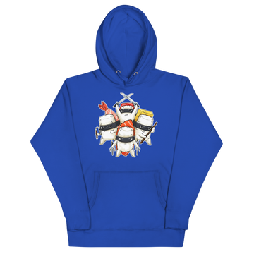 Felpa con cappuccio Unisex Donna/Uomo Ninja Sushi