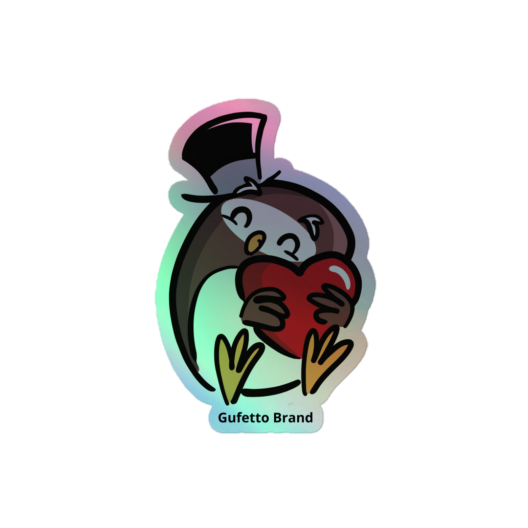 Adesivi olografici GUFETTO CUORE - Gufetto Brand