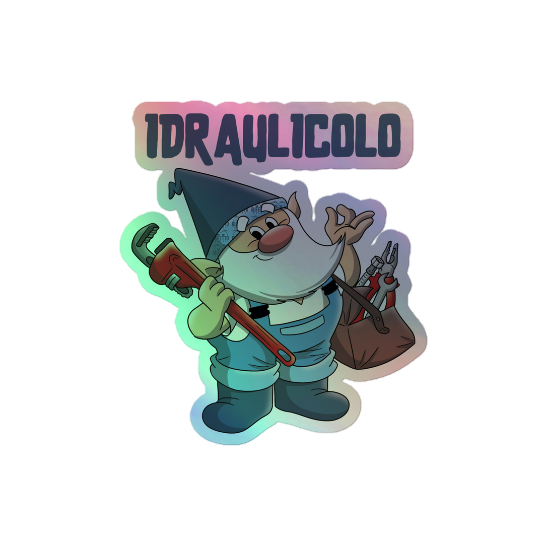 Adesivi olografici IDRAULICOLO - Gufetto Brand