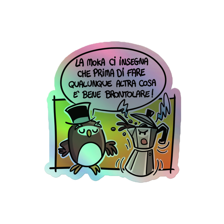 Adesivi olografici LA MOKA - Gufetto Brand