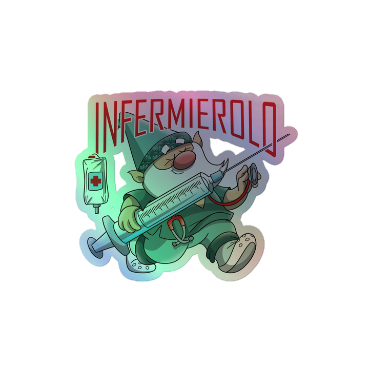 Adesivi olografici INFERMIEROLO - Gufetto Brand