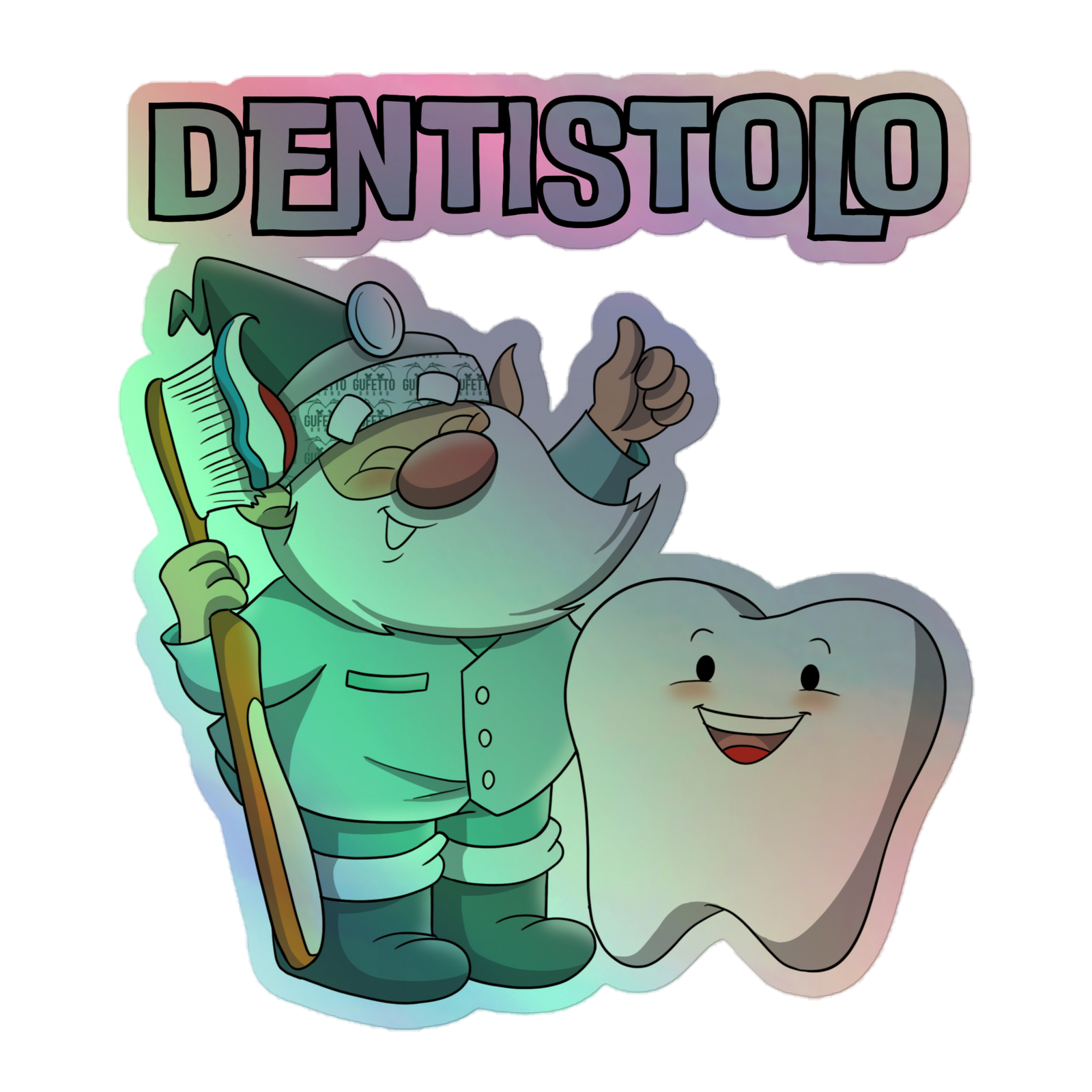 Adesivi olografici DENTISTOLO - Gufetto Brand