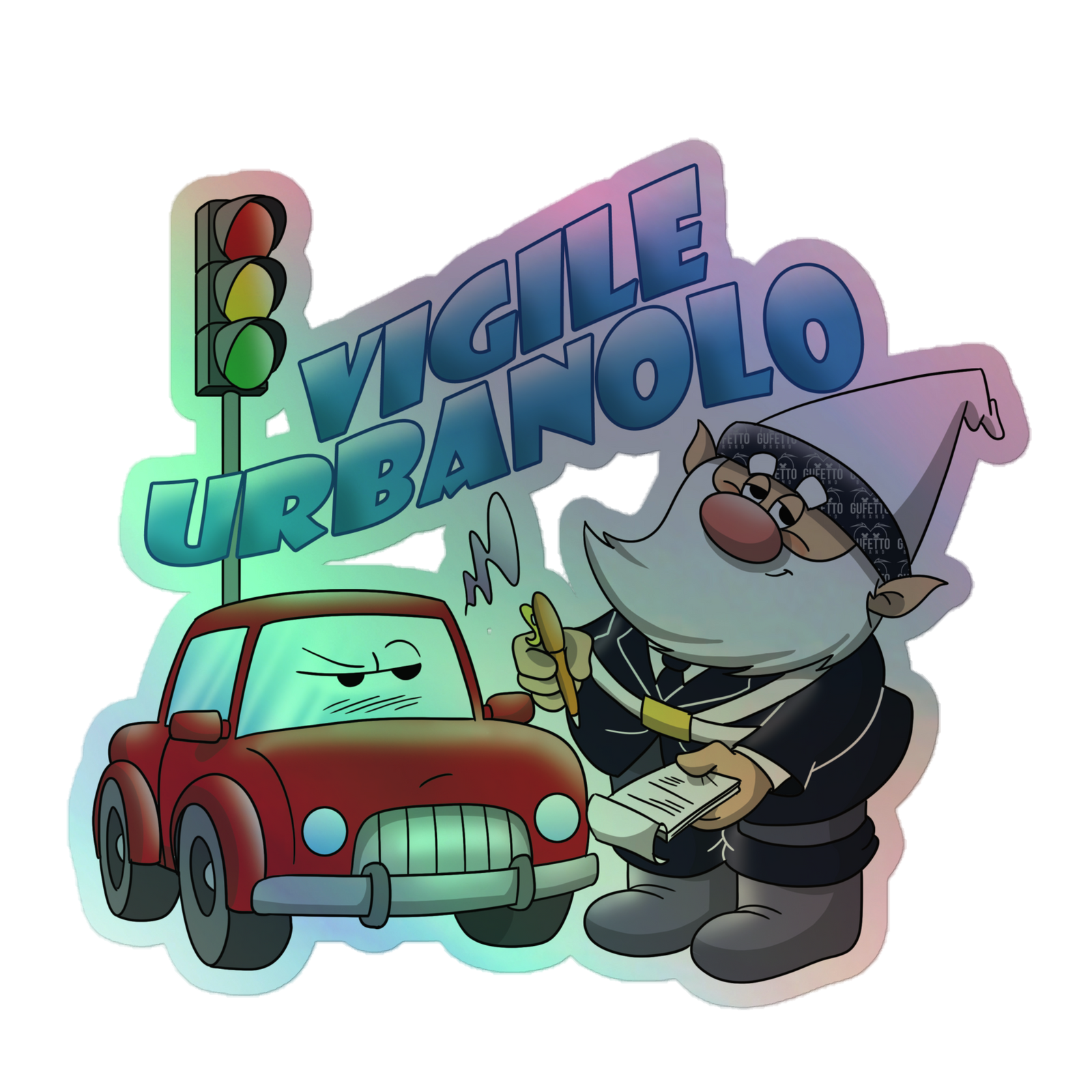 Adesivi olografici VIGILE URBANOLO - Gufetto Brand