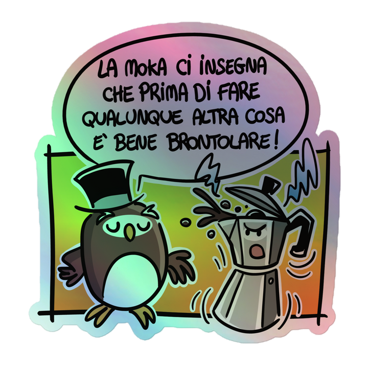 Adesivi olografici LA MOKA - Gufetto Brand