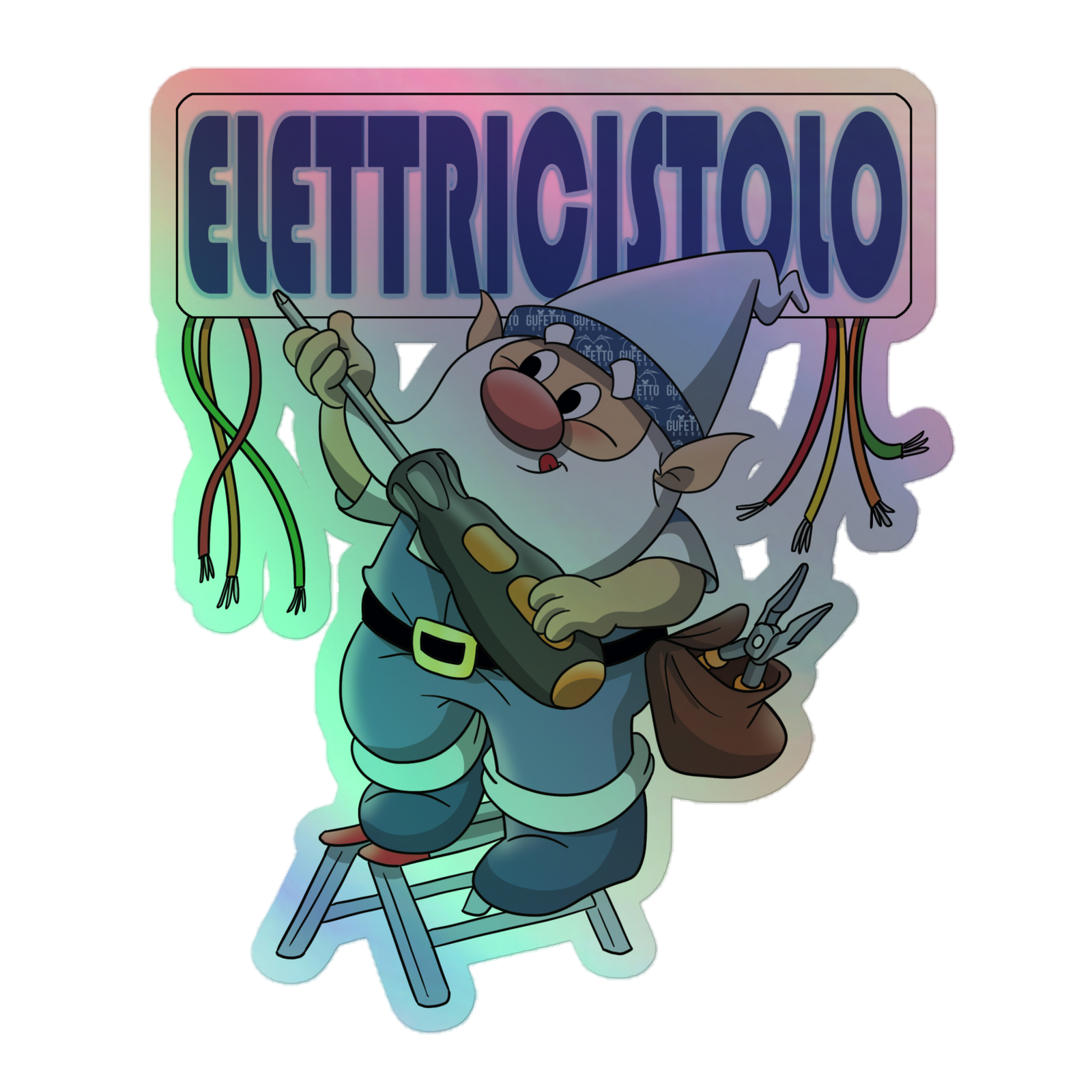 Adesivi olografici ELETTRICISTOLO - Gufetto Brand
